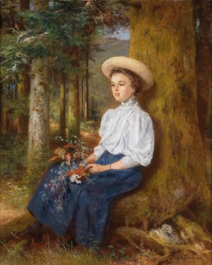 Rast im Wald by Anton Heinrich Dieffenbach Oil Painting