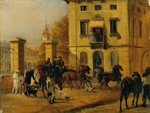 Ausfahrt by Anton Hermann Kowalsky Oil Painting