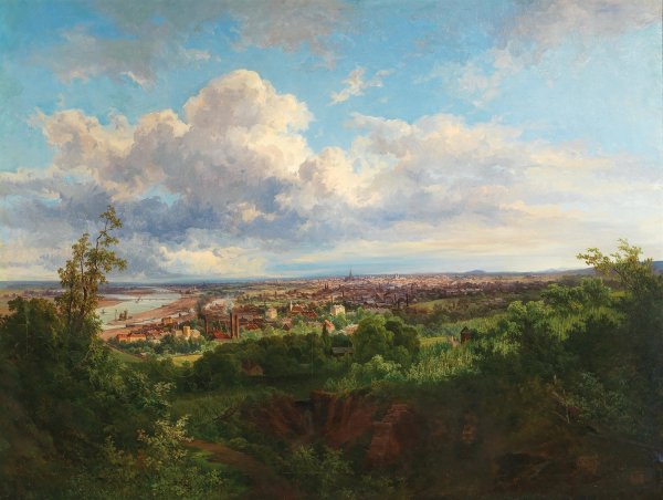 Main Product Photo of A View of Vienna  Painting by Anton Hlavacek
