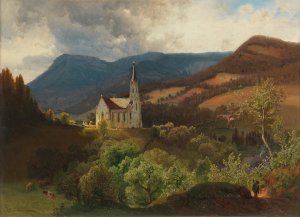 Bergkirche by Anton Hlavacek Oil Painting