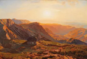 Blick Auf Das Karl-Ludwig-Haus Auf Der Rax Oil painting by Anton Hlavacek