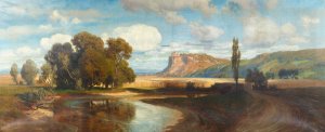 Burg Devin by Anton Hlavacek Oil Painting