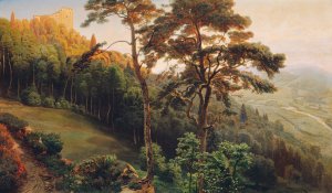 Die Habsburg by Anton Hlavacek Oil Painting