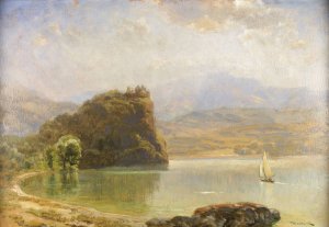Landschaft mit Burg by Anton Hlavacek Oil Painting