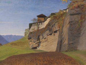 RichterhOhe am MOnchsberg in Salzburg by Anton Hlavacek Oil Painting