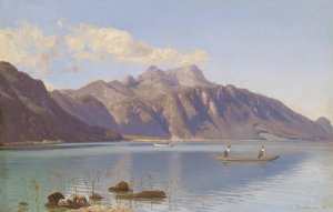 Seelandschaft by Anton Hlavacek Oil Painting