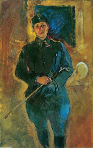 Otto von Aichelburg-Zossenegg als Kavallerieoberleutnant by Anton Kolig Oil Painting