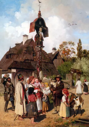 Der Dudelsackpfeifer by Anton Kozakiewicz - Oil Painting Reproduction