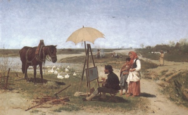 Main Product Photo of Der Pferdermaler Painting by Anton Kozakiewicz