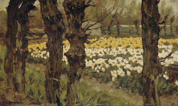 Main Product Photo of Tulip Fields  Painting by Anton L. Koster