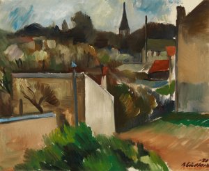 Town View, France by Anton Lindforss Oil Painting