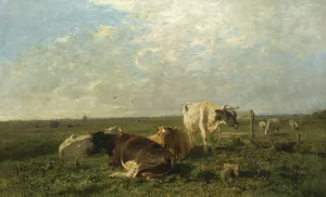 Cattle At Pasture by Anton Mauve Oil Painting
