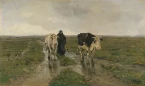 Changing Pasture by Anton Mauve Oil Painting