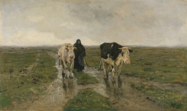 Main Product Photo of Changing Pasture  Painting by Anton Mauve