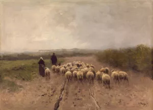 Going to Pasture by Anton Mauve Oil Painting