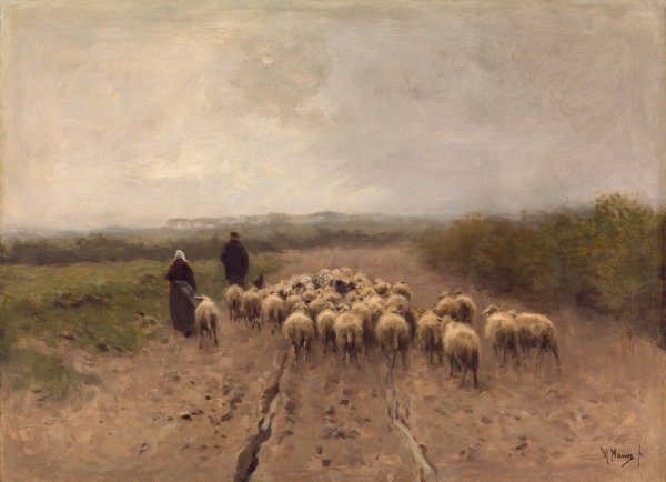 Main Product Photo of Going to Pasture  Painting by Anton Mauve