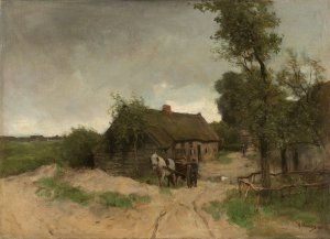 Huisje aan de zandweg by Anton Mauve Oil Painting