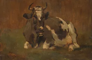 Lying Cow by Anton Mauve Oil Painting