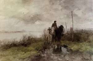 The Country Road painting by Anton Mauve