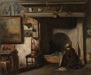 The Studio of the Haarlem Painter Pieter Frederik van Os by Anton Mauve Oil Painting