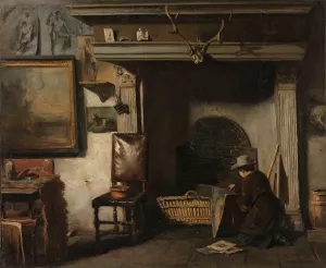 The Studio of the Haarlem Painter Pieter Frederik van Os by Anton Mauve Oil Painting