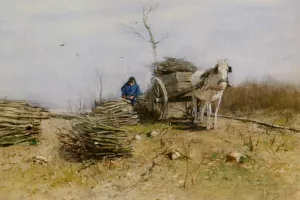 The Wood Gatherer painting by Anton Mauve