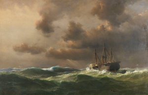 Nach dem Sturm by Anton Melbye Oil Painting