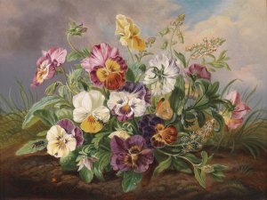 Stiefmutterchen by Anton Mollis Oil Painting