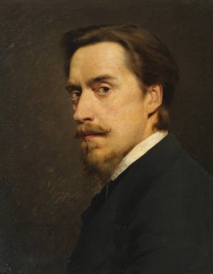 Selbstbildnis by Anton Muller Oil Painting