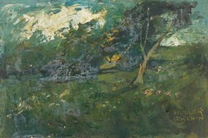 Im Grunen by Anton Muller-Wischin Oil Painting