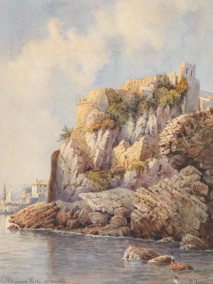 Castelnuovo, Forte di Mare by Anton Perko Oil Painting