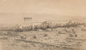 Der Tempel von Baalbek by Anton Perko Oil Painting