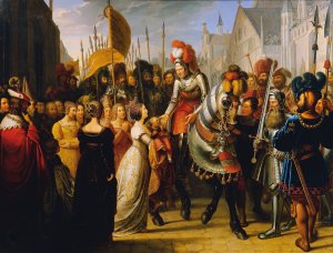 Emperor Maximilian I enters Ghent by Anton Petter Oil Painting