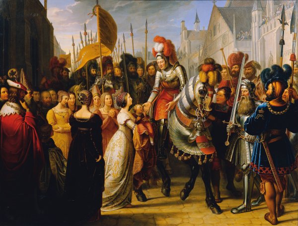 Emperor Maximilian I enters Ghent  by Anton Petter - Hand-Painted Oil Painting Reproduction