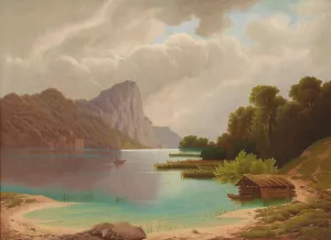 View of The Mondsee by Anton Pick Oil Painting