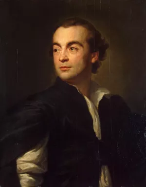 Portrait of Johann Joachim Winckelmann II by Anton Raphael Mengs - Oil Painting Reproduction
