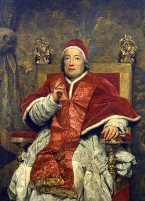 Portrait of Pope Clement XIII by Anton Raphael Mengs Oil Painting