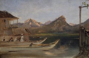 Am Wolfgangsee by Anton Romako Oil Painting