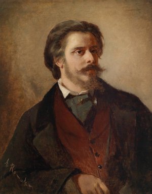 Bildnis des Malers Berthold Winder by Anton Romako Oil Painting