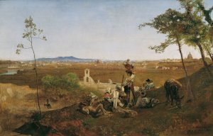 Blick auf Rom vom Monte Mario by Anton Romako Oil Painting