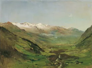 Das Gasteinertal I Oil painting by Anton Romako