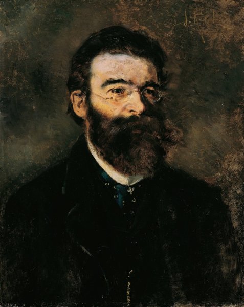 Der Internist Professor Samuel Stern  by Anton Romako - Hand-Painted Oil Painting Reproduction