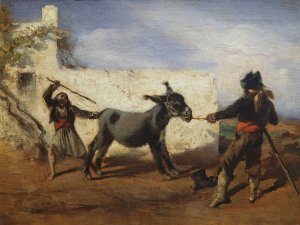 Der stOrrische Esel by Anton Romako Oil Painting