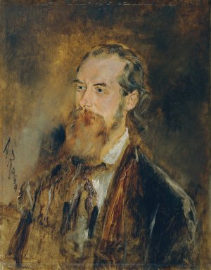 Der Tiermaler Karl Reichert by Anton Romako Oil Painting