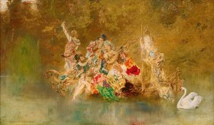 Lustige Gesellschaft in einer Gondel by Anton Romako Oil Painting