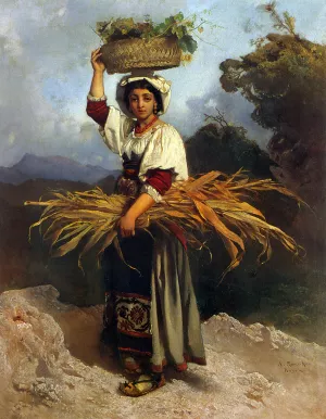 Off To Market Oil painting by Anton Romako