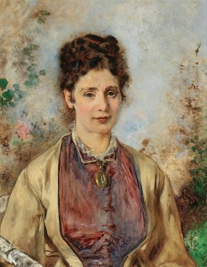 Portrat Bucher Therese by Anton Romako Oil Painting