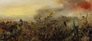 Prinz Eugen von Savoyen in der Schlacht bei Zenta by Anton Romako Oil Painting