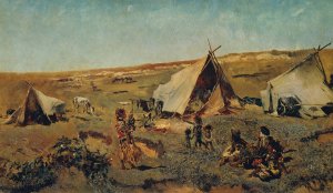 Zigeunerlager in der Puszta by Anton Romako Oil Painting