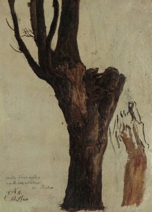 Baumstudie im Prater Oil painting by Anton Schiffer